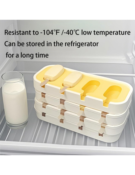 Moldes de Helados de Silicona SOV - 2 Paquetes con 12 Palitos