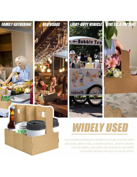 Portavasos desechable 2 tazas Kraft 30 unidades