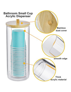 Dispensador de Tazas de Baño EOFJRUC Acrílico 3 oz 2