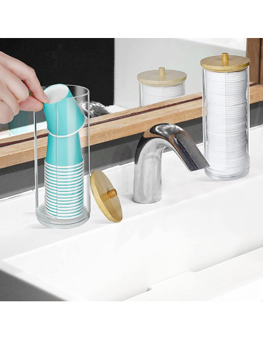 Dispensador de Tazas de Baño EOFJRUC Acrílico 3 oz