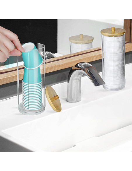 Dispensador de Tazas de Baño EOFJRUC Acrílico 3 oz