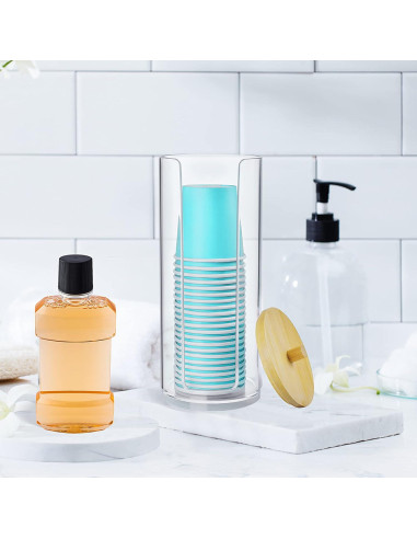 Dispensador de Tazas de Baño EOFJRUC Acrílico 3 oz