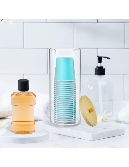 Dispensador de Tazas de Baño EOFJRUC Acrílico 3 oz