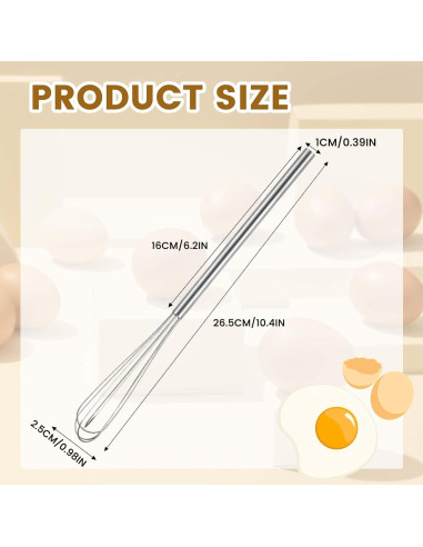 Mini Batidor de Acero Inoxidable Xthrotsenk 26.5 cm