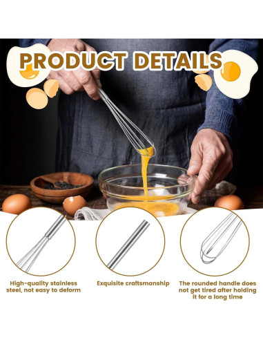 Mini Batidor de Acero Inoxidable Xthrotsenk 26.5 cm