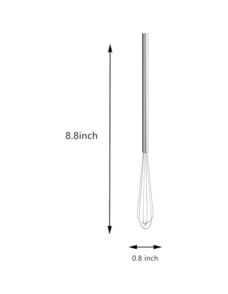 Batidor de Huevo Inoxidable Tafond 2 Pcs 22.35 cm