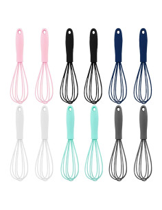 Set de 12 Batidores de Silicona Nalegtocw 17 cm Antiadherentes