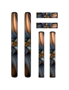 Juego de 6 fundas para manijas NETILGEN flor marrón