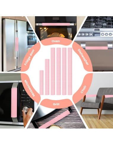 Cubiertas de Manijas de Refrigerador Windspeed 6 Piezas Rosa