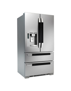 Cubiertas de Manijas de Refrigerador Kewjug 4Pcs Negro