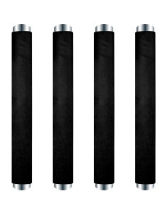 Cubiertas de Manijas de Refrigerador Kewjug 4Pcs Negro 2