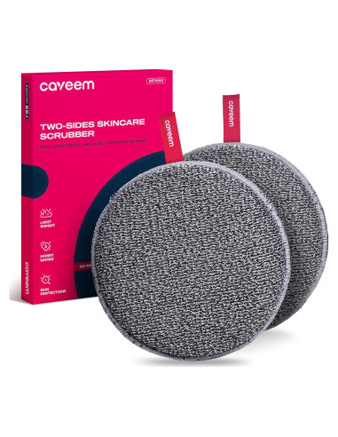 Esponja Exfoliante Corporal Caveem - Suave y Áspera, 2 Piezas