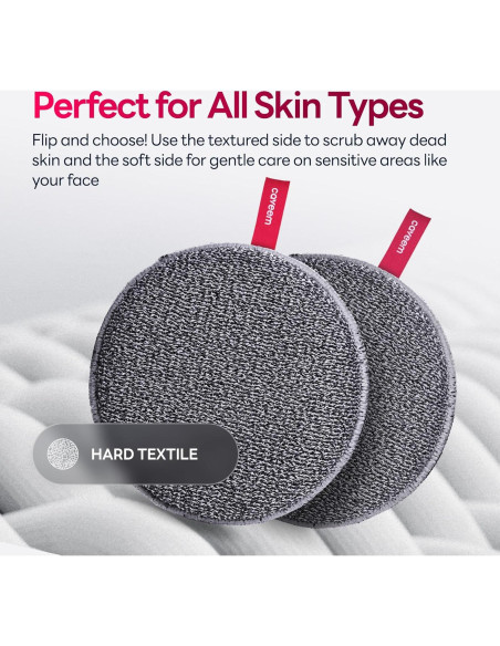 Esponja Exfoliante Corporal Caveem - Suave y Áspera, 2 Piezas