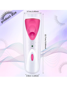 Rizador de Pestañas Eléctrico Honoson 2 Piezas Rosa 2