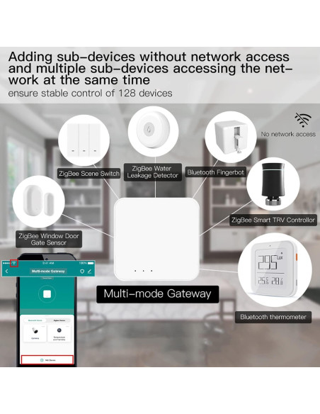 Hub Inteligente GAODUCASH ZigBee y Bluetooth 5.0 Control por Voz