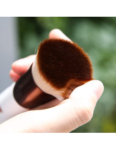 Brocha de Fundación DUcare Kabuki Sintética Rosa Dorado 2