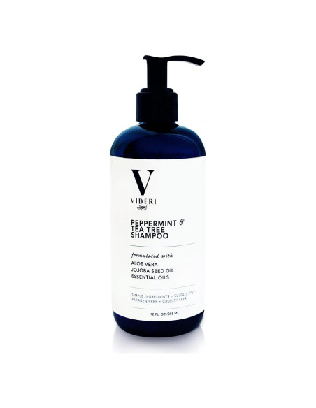 Champú Sin Sulfatos Videri 340g Queratina Menta Árbol de Té