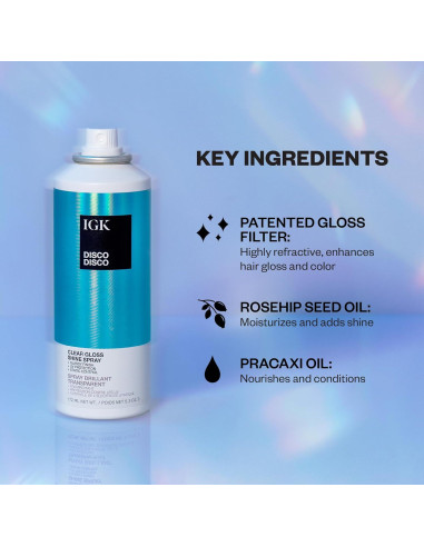 Spray Brillo IGK Disco Disco 172 ml Acabado Ligero