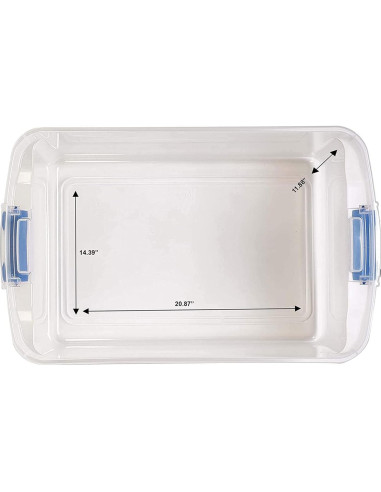 HOMZ Juego de 2 Contenedores de Almacenamiento 66 QT Azul