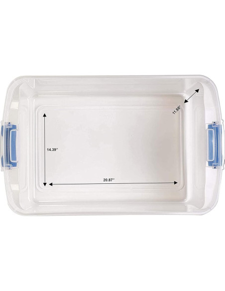 HOMZ Juego de 2 Contenedores de Almacenamiento 66 QT Azul