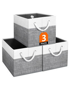 Cestas de Almacenamiento Fab Totes 3 Unidades Plegables 38x25x24cm