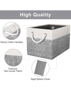 Cestas de Almacenamiento Fab Totes 3 Unidades Plegables 38x25x24cm 2