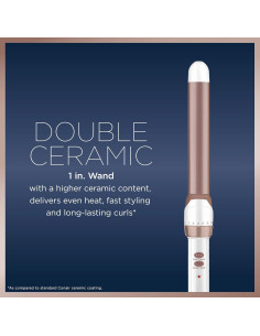 Varita de Rizar Doble Cerámica Conair 1 Pulgada Oro Rosa 2