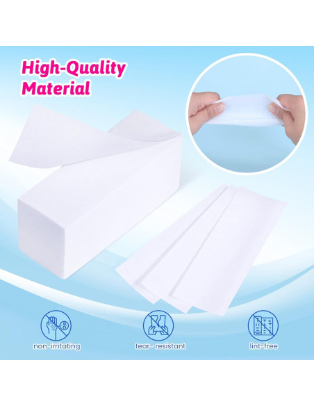 200 Tiras de Cera No Tejidas Mirucoo para Depilación