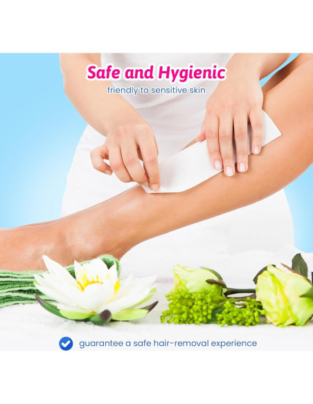 200 Tiras de Cera No Tejidas Mirucoo para Depilación