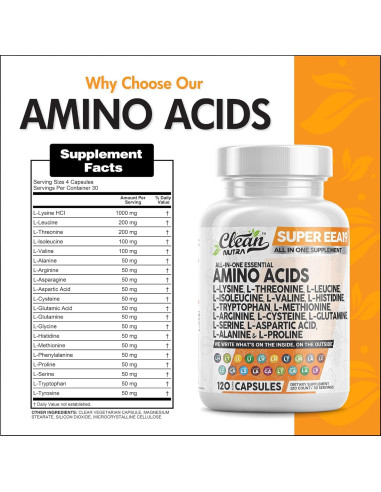 Suplemento Aminoácidos Clean Nutraceuticals 45g