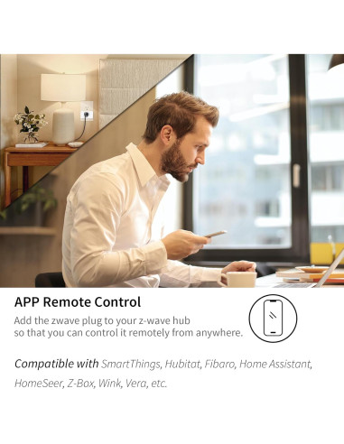 Enchufe Inteligente Z-Wave Minoston MP31Z, 15A, 396m