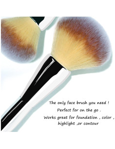 Brocha de Maquillaje Kabuki Daubigny Plana Arqueada 21cm 2