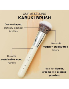 Brocha Kabuki Haleys Vegana y Sostenible para Maquillaje 2
