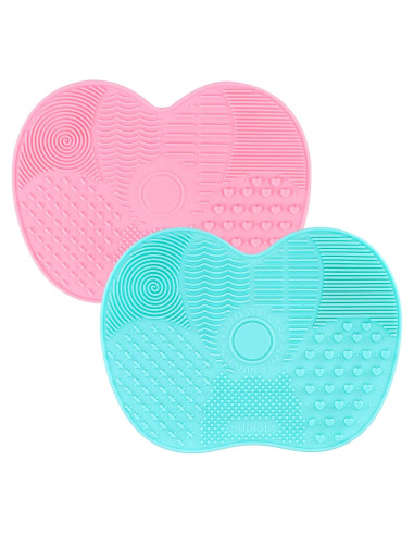 2 Almohadillas de Limpieza de Brochas de Maquillaje Silicona