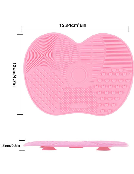 2 Almohadillas de Limpieza de Brochas de Maquillaje Silicona
