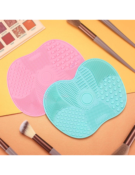 2 Almohadillas de Limpieza de Brochas de Maquillaje Silicona