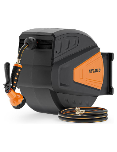 Carrete de Manguera de Jardín Ayleid 39,62 m Montaje Pared