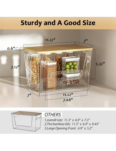 Organizadores de Despensa Delamu 2 Piezas Apilables 28,5 cm