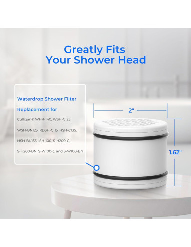 Filtro de Ducha Waterdrop WHR-140 Paquete de 3 KDF