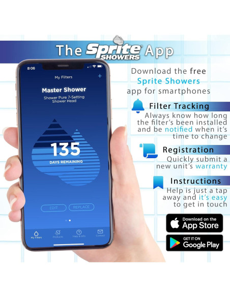 Cartucho Filtro Ducha Sprite Showers SLC-R 1 Cuenta Azul