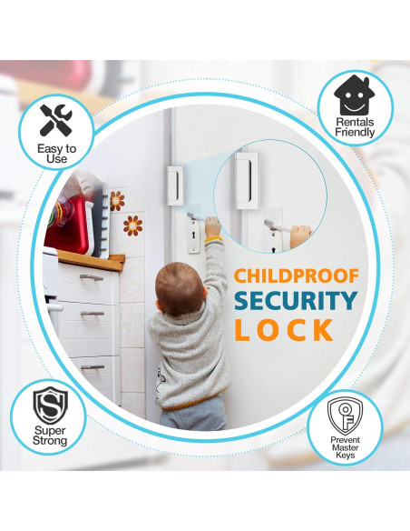 Cerradura de puerta WINONLY a prueba de niños 2 unidades