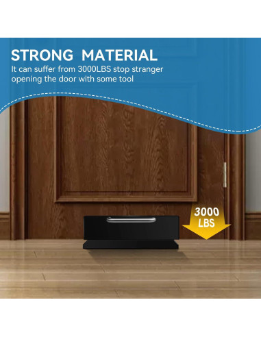 Bloqueo de Puerta de Seguridad Pinkmiumiu Negro 1,27 kg