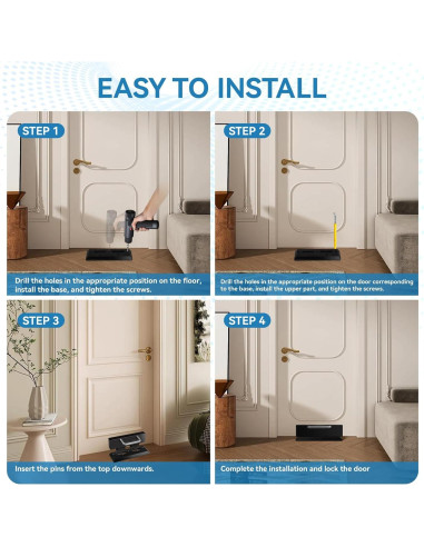 Bloqueo de Puerta de Seguridad Pinkmiumiu Negro 1,27 kg