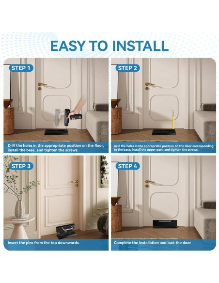 Bloqueo de Puerta de Seguridad Pinkmiumiu Negro 1,27 kg