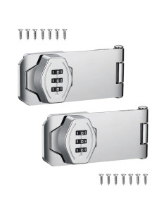 Cerradura de Combinación Sin Llave VIDYSUFYR 4" Plateada 2 Pzas