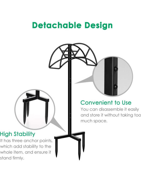 Soporte para Manguera de Jardín TomCare Metal Desmontable