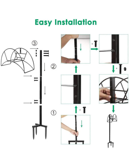 Soporte para Manguera de Jardín TomCare Metal Desmontable
