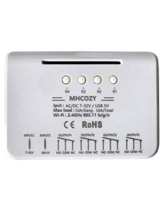 Módulo Interruptor Inteligente WiFi MHCOZY 4CH 5-32V