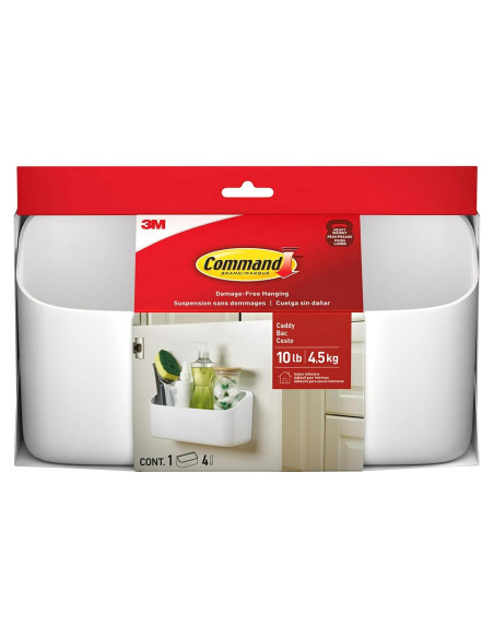 Caddy de Organización Command Blanco 10 Lb Autoadhesivo