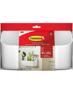 Caddy de Organización Command Blanco 10 Lb Autoadhesivo 2